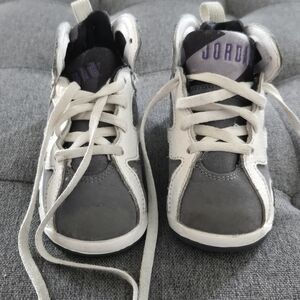 Jordan Kids' Sneakers in Gray, White, and Purple